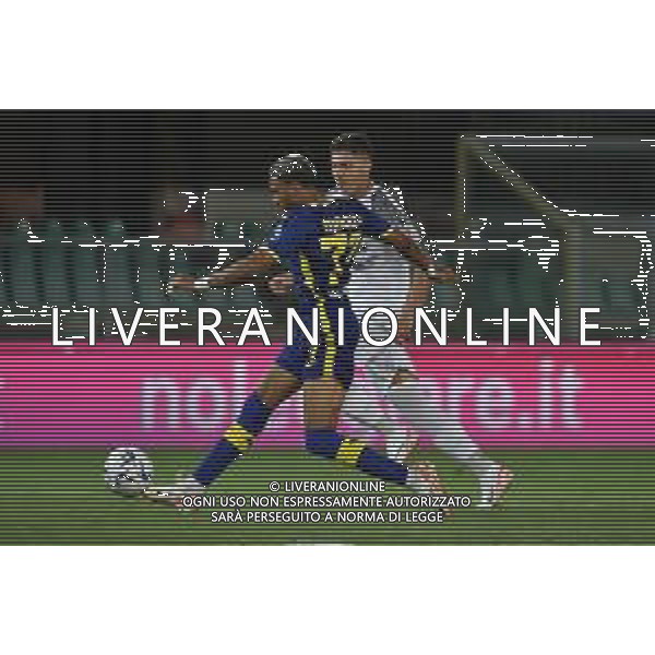 TVRG Hellas Verona vs Ascoli nella foto Jordi Mboula (Hellas Verona) segna il gol dell\'1 a 0 Verona 12-08-2023 Stadio Marcantonio Bentegodi Coppa Italia Frecciarossa - 32mi di finale foto Roberto Garavaglia/ag. Aldo Liverani sas