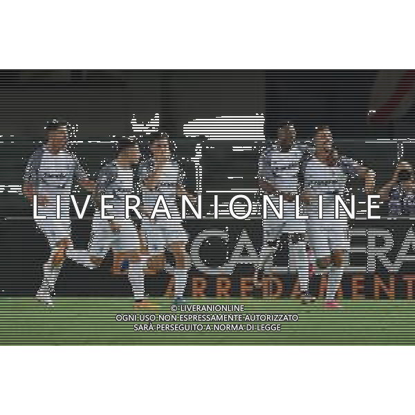 TVRG Hellas Verona vs Ascoli nella foto esultanza Ascoli dopo il gol dell\'1 a 1 Verona 12-08-2023 Stadio Marcantonio Bentegodi Coppa Italia Frecciarossa - 32mi di finale foto Roberto Garavaglia/ag. Aldo Liverani sas