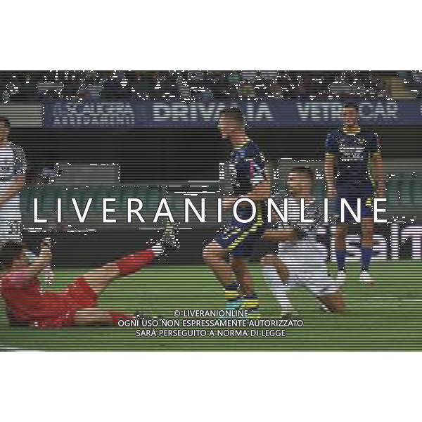TVRG Hellas Verona vs Ascoli nella foto Pawel Dawidowicz (Hellas Verona) segna il gol del 2 a 1 Verona 12-08-2023 Stadio Marcantonio Bentegodi Coppa Italia Frecciarossa - 32mi di finale foto Roberto Garavaglia/ag. Aldo Liverani sas