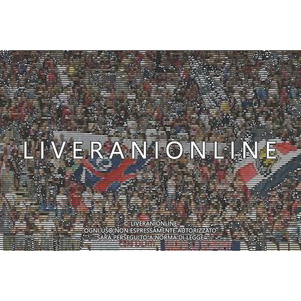 12-8-2023. Cagliari calcio-Palermo calcio. Trentaduesimi Coppa Italia Freccia Rossa 2023/2024, Stadio Unipol Domus Cagliari. Foto Salvatore Moi/Agenzia Aldo Liverani s.a.s. Nella foto: Sconvolts, tifosi del Cagliari in casa, nella curva nord dello stadio Unipol Domus di Cagliari ©MOI SALVATORE / AGENZIA ALDO LIVERANI SAS  