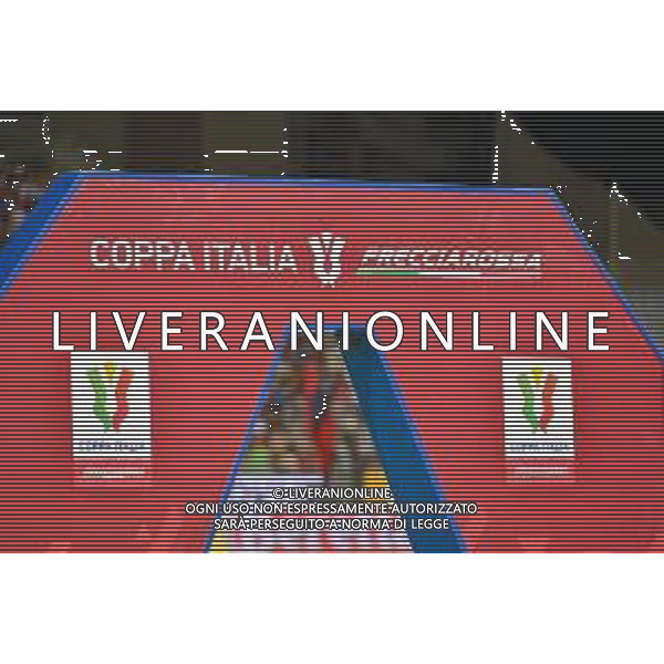 12-8-2023. Cagliari calcio-Palermo calcio. Trentaduesimi Coppa Italia Freccia Rossa 2023/2024, Stadio Unipol Domus Cagliari. Foto Salvatore Moi/Agenzia Aldo Liverani s.a.s. Nella foto: Logo Coppa Italia ©MOI SALVATORE / AGENZIA ALDO LIVERANI SAS  
