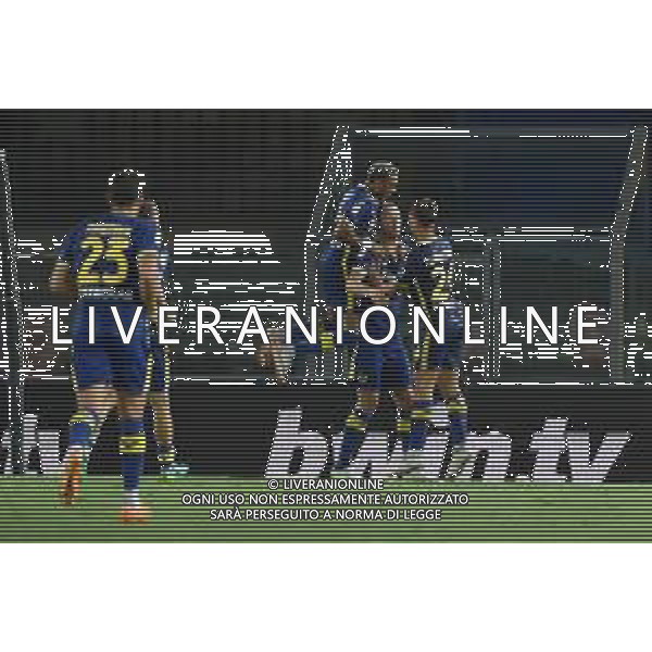 TVRG Hellas Verona vs Ascoli nella foto esultanza Hellas Verona dopo il gol del 3 a 1 Verona 12-08-2023 Stadio Marcantonio Bentegodi Coppa Italia Frecciarossa - 32mi di finale foto Roberto Garavaglia/ag. Aldo Liverani sas