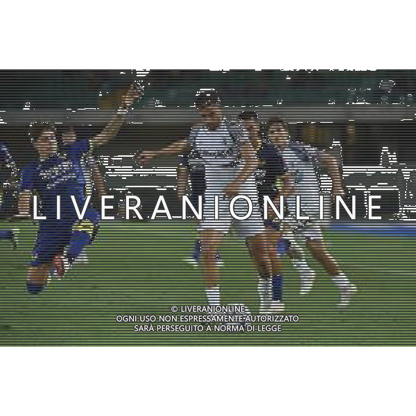 TVRG Hellas Verona vs Ascoli nella foto Nicola Patane\' (Hellas Verona) e Samuel Giovane (Ascoli) Verona 12-08-2023 Stadio Marcantonio Bentegodi Coppa Italia Frecciarossa - 32mi di finale foto Roberto Garavaglia/ag. Aldo Liverani sas