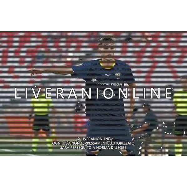 Adrian Benedyczak (Parma Calcio) during the Coppa Italia Round of 32 match between SSC Bari and Parma Calcio at stadio San Nicola on August 12, 2023 in Bari, Italy. (Photo by Emmanuele Mastrodonato/ag. Aldo Liverani sas)