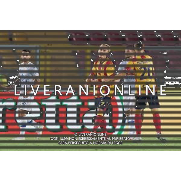 Pontus Almqvist (US Lecce) celebrates after scoring a goal with Ylber Ramadani (US Lecce) during the Coppa Italia Round of 32 match between US Lecce and Como 1907 at stadio Via Del Mare on August 13, 2023 in Lecce, Italy. (Photo by Emmanuele Mastrodonato/ag. Aldo Liverani sas) ©Emmanuele Mastrodonato / AGENZIA ALDO LIVERANI SAS  