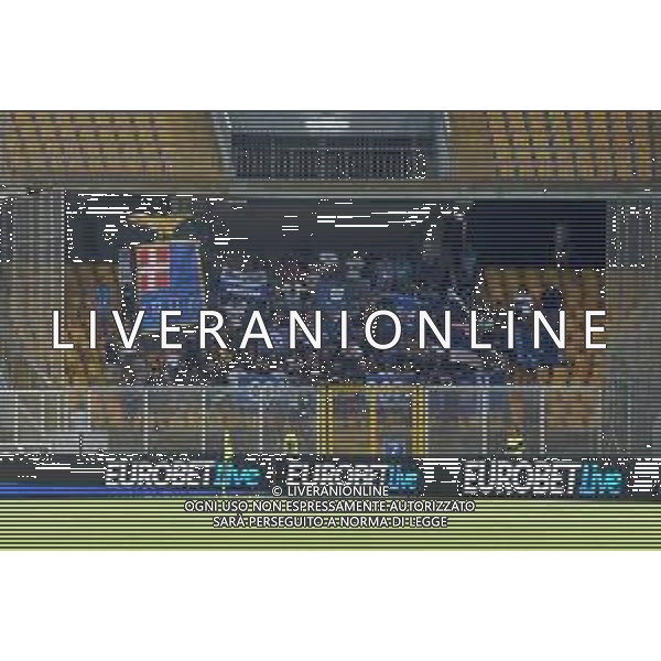 Supporters of Como 1907 during the Coppa Italia Round of 32 match between US Lecce and Como 1907 at stadio Via Del Mare on August 13, 2023 in Lecce, Italy. (Photo by Emmanuele Mastrodonato/ag. Aldo Liverani sas) ©Emmanuele Mastrodonato / AGENZIA ALDO LIVERANI SAS  