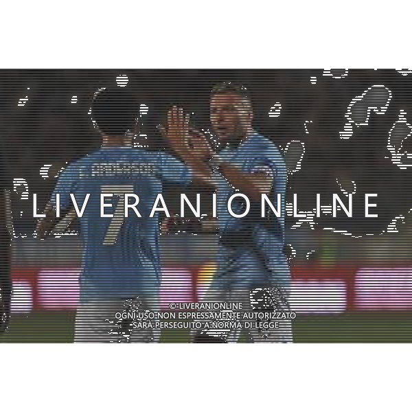 Latina vs Lazio - Amichevole - Stadio D.Francioni - Latina 13-08-2023 nella foto Esultanza felipe Anderson e Ciro Immobile ©Federico Gaetano / AGENZIA ALDO LIVERANI SAS  