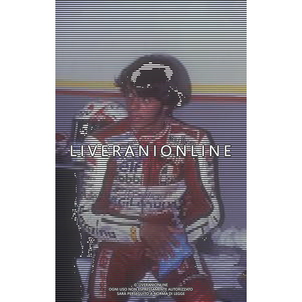RETROSPETTIVA LORIS CAPIROSSI PILOTA MOTO NELLA FOTO LORIS CAPIROSSI NELL\'ANNO 1991 AGENZIA CONTROLUCE-AG ALDO LIVERANI SAS 