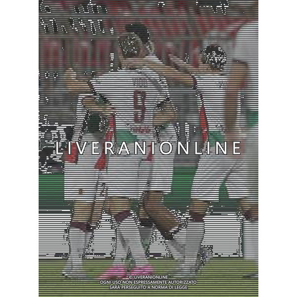 Esultanza dopo il gol di filippo nardi - MONZA vs REGGIANA Coppa Italia Frecciarossa 13 Agosto 2023 ©PAOLO GIAMPIETRI / AGENZIA ALDO LIVERANI SAS  
