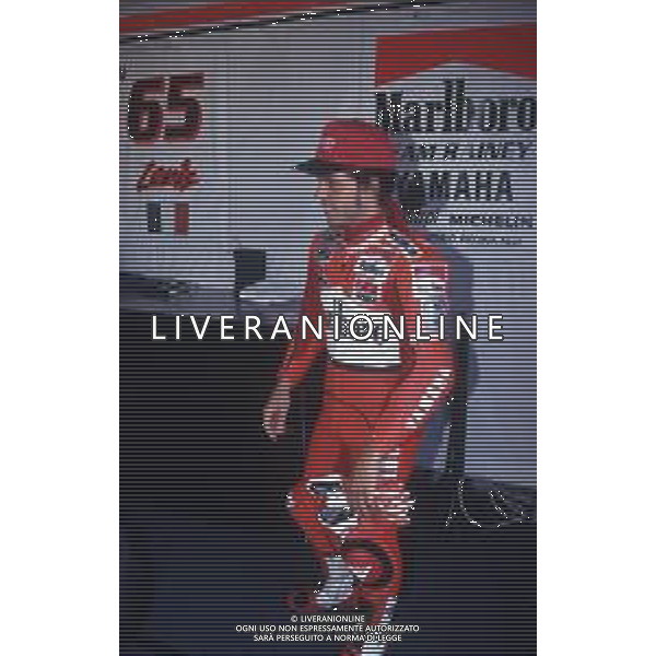 RETROSPETTIVA LORIS CAPIROSSI PILOTA MOTO NELLA FOTO LORIS CAPIROSSI NELL\'ANNO 1995 AG CONTROLUCE-AG ALDO LIVERANI SAS 