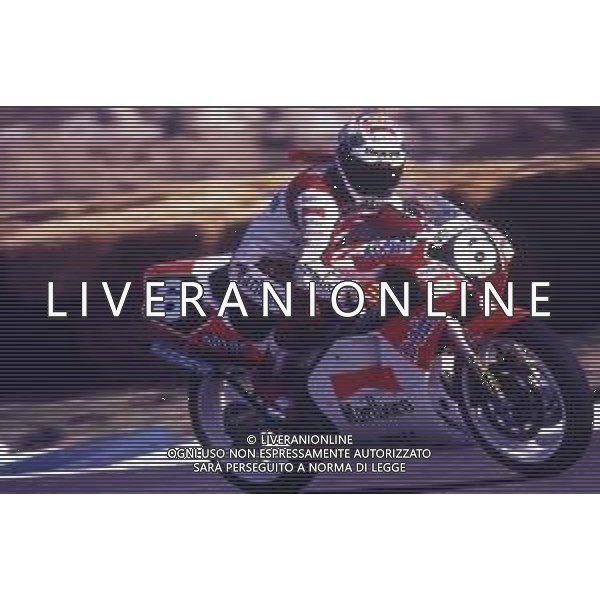 RETROSPETTIVA LORIS CAPIROSSI PILOTA MOTO NELLA FOTO LORIS CAPIROSSI NELL\'ANNO 1995 AG CONTROLUCE-AG ALDO LIVERANI SAS 