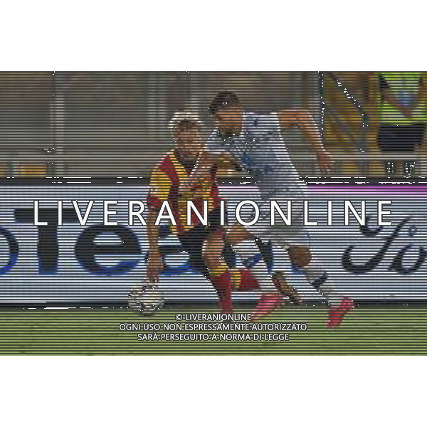 Nicholas Ioannou (Como 1907) and Pontus Almqvist (US Lecce) during the Coppa Italia Round of 32 match between US Lecce and Como 1907 at stadio Via Del Mare on August 13, 2023 in Lecce, Italy. (Photo by Emmanuele Mastrodonato/ag. Aldo Liverani sas) / AGENZIA ALDO LIVERANI SAS  