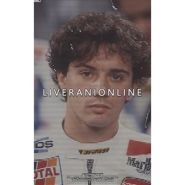 DIAP-RETROSPETTIVA LUCA CADALORA PILOTA MOTO NELLA FOTO LUCA CADALORA NELL\'ANNO 1987 OSPITE DELLA TRASMISSIONE TELEVISIVA LA DOMENICA SPORTIVA FOTO ALDO LIVERANI-AG ALDO LIVERANI SAS