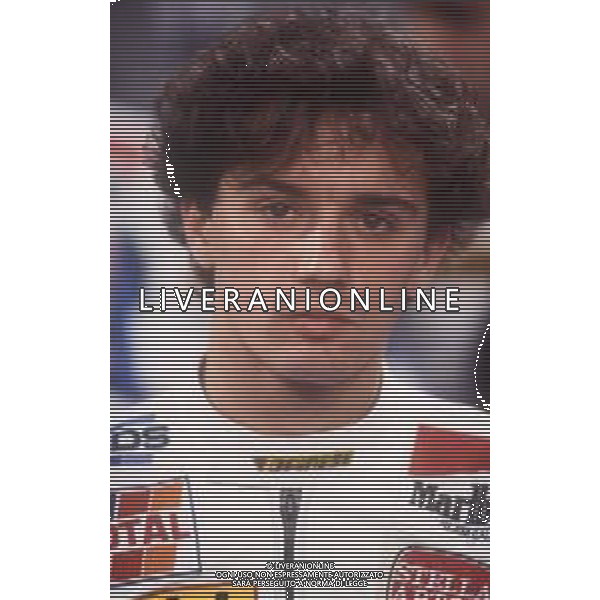 DIAP-RETROSPETTIVA LUCA CADALORA PILOTA MOTO NELLA FOTO LUCA CADALORA NELL\'ANNO 1987 OSPITE DELLA TRASMISSIONE TELEVISIVA LA DOMENICA SPORTIVA FOTO ALDO LIVERANI-AG ALDO LIVERANI SAS