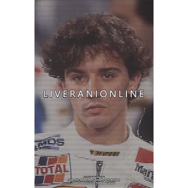 DIAP-RETROSPETTIVA LUCA CADALORA PILOTA MOTO NELLA FOTO LUCA CADALORA NELL\'ANNO 1987 OSPITE DELLA TRASMISSIONE TELEVISIVA LA DOMENICA SPORTIVA FOTO ALDO LIVERANI-AG ALDO LIVERANI SAS