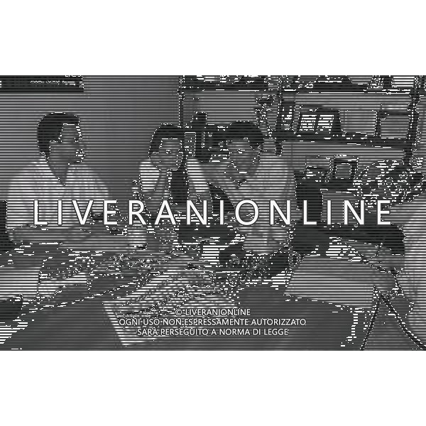 NEG-RETROSPETTIVA LUCA CADALORA PILOTA MOTO NELLA FOTO LUCA CADALORA NELL\'ANNO 1992 OSPITE DELLA REDAZIONE DELLA GAZZETTA DELLO SPORT PER LE TELEFONATE COI LETTORI AG ALDO LIVERANI SAS  