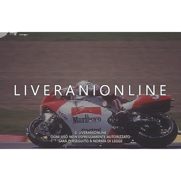 DIAP-RETROSPETTIVA LUCA CADALORA PILOTA MOTO NELLA FOTO LUCA CADALORA NELL\'ANNO 1993 AL MUGELLO AG CONTROLUCE-AG ALDO LIVERANI SAS 