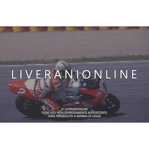 DIAP-RETROSPETTIVA LUCA CADALORA PILOTA MOTO NELLA FOTO LUCA CADALORA NELL\'ANNO 1995 AG CONTROLUCE-AG ALDO LIVERANI SAS 