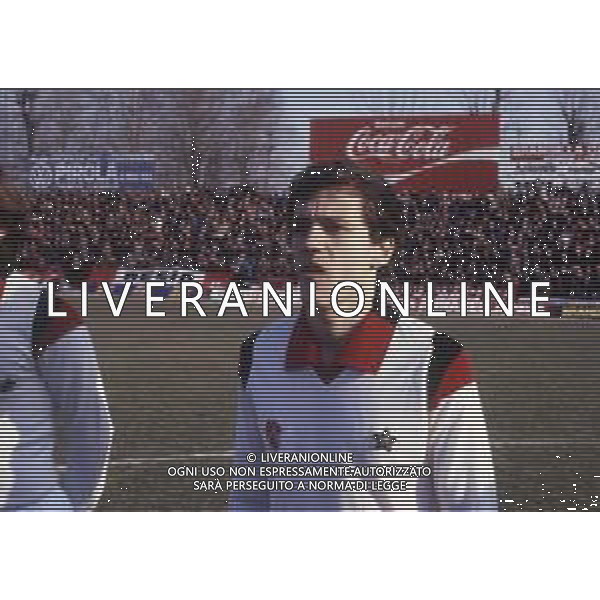DIAP-RETROSPETTIVA STEFANO CUOGHI CALCIATORE NELLA FOTO STEFANO CUOGHI CON LA MAGLIA DEL MILAN NELL\'ANNO 1981 AG ALDO LIVERANI SAS 
