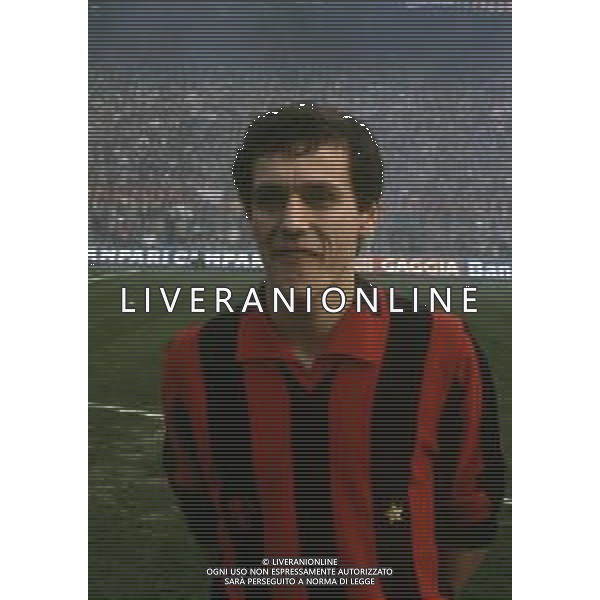 DIAP-RETROSPETTIVA STEFANO CUOGHI CALCIATORE NELLA FOTO STEFANO CUOGHI CON LA MAGLIA DEL MILAN NELL\'ANNO 1981 AG ALDO LIVERANI SAS 