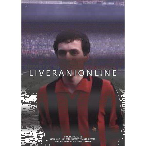 DIAP-RETROSPETTIVA STEFANO CUOGHI CALCIATORE NELLA FOTO STEFANO CUOGHI CON LA MAGLIA DEL MILAN NELL\'ANNO 1981 AG ALDO LIVERANI SAS 