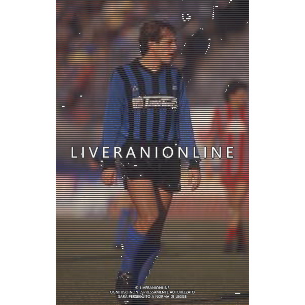 DIAP-RETROSPETTIVA STEFANO CUOGHI CALCIATORE NELLA FOTO STEFANO CUOGHI CON LA MAGLIA DEL PISA NELL\'ANNO 1986-1987 AG ALDO LIVERANI SAS 