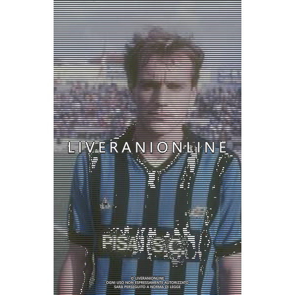 DIAP-RETROSPETTIVA STEFANO CUOGHI CALCIATORE NELLA FOTO STEFANO CUOGHI CON LA MAGLIA DEL PISA NELL\'ANNO 1986-1987 AG ALDO LIVERANI SAS 