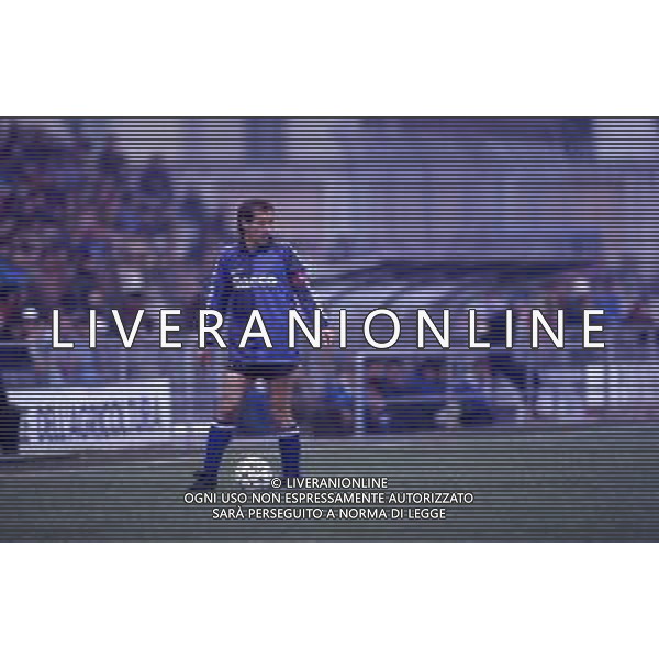 DIAP-RETROSPETTIVA STEFANO CUOGHI CALCIATORE NELLA FOTO STEFANO CUOGHI CON LA MAGLIA DEL PISA NELL\'ANNO 1988-1989 AG ALDO LIVERANI SAS 