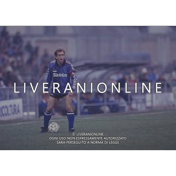 DIAP-RETROSPETTIVA STEFANO CUOGHI CALCIATORE NELLA FOTO STEFANO CUOGHI CON LA MAGLIA DEL PISA NELL\'ANNO 1988-1989 AG ALDO LIVERANI SAS 