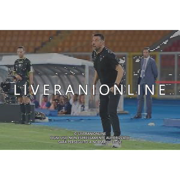 coach Roberto D’Aversa (US Lecce) during the Coppa Italia Round of 32 match between US Lecce and Como 1907 at stadio Via Del Mare on August 13, 2023 in Lecce, Italy. (Photo by Emmanuele Mastrodonato/ag. Aldo Liverani sas) / AGENZIA ALDO LIVERANI SAS  