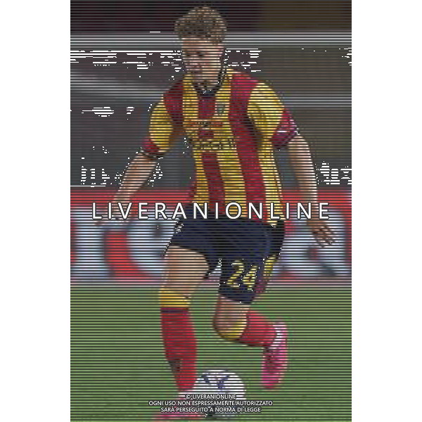 Jeppe Corfitzen (US Lecce) during the Coppa Italia Round of 32 match between US Lecce and Como 1907 at stadio Via Del Mare on August 13, 2023 in Lecce, Italy. (Photo by Emmanuele Mastrodonato/ag. Aldo Liverani sas) / AGENZIA ALDO LIVERANI SAS  