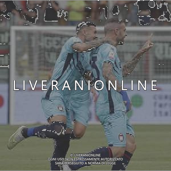 Esultanza dopogol di marco tumminello con D\'ursi augenio - CREMONESE vs CROTONE Coppa Italia Frecciarossa 14 Agosto 2023 ©PAOLO GIAMPIETRI / AGENZIA ALDO LIVERANI SAS  