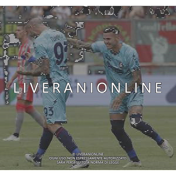Esultanza dopogol di marco tumminello con D\'ursi augenio - CREMONESE vs CROTONE Coppa Italia Frecciarossa 14 Agosto 2023 ©PAOLO GIAMPIETRI / AGENZIA ALDO LIVERANI SAS  