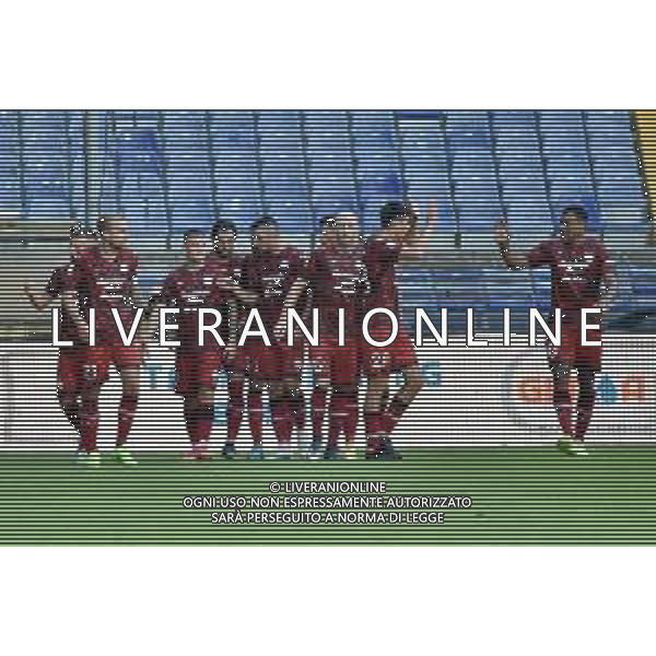 TVRG Sampdoria vs Sudtirol nella foto esultanza Sudtirol dopo il gol dell\'1 a 1 Genova 14-08-2023 Stadio Luigi Ferraris - Marassi Coppa Italia Frecciarossa - 32mi di finale foto Roberto Garavaglia/ag. Aldo Liverani sas