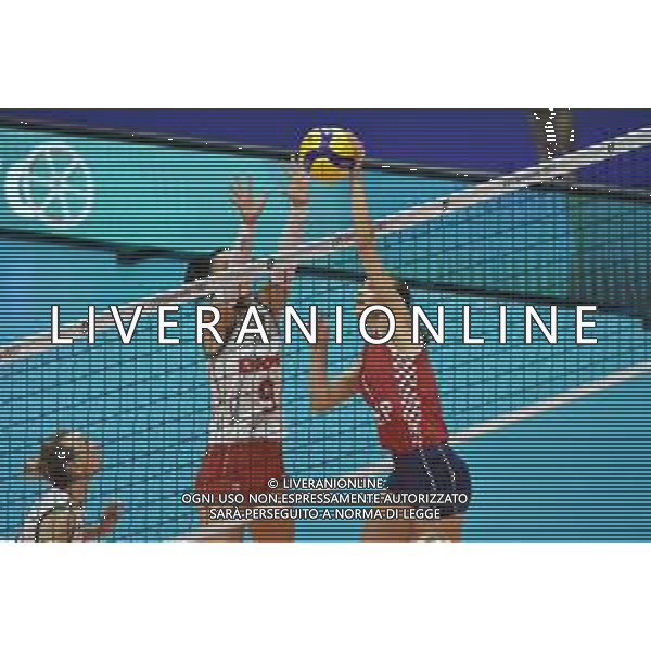 TVRG Elena Becheva (Bulgaria) SX e Karla Antunovic (Croazia) DX Bulgaria vs Croazia Monza 16-08-2023 Arena di Monza CEV EuroVolley 2023 - gruppo B foto Roberto Garavaglia/ag. Aldo Liverani sas/AGENZIA ALDO LIVERANI SAS