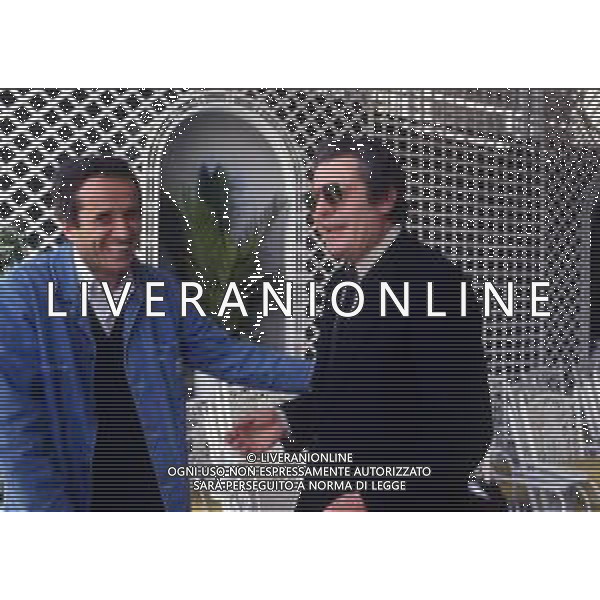 DIAP-RETROSPETTIVA MARCO BELLOCCHIO REGISTA NELLA FOTO MARCO BELLOCCHIO A CANNES NELL\'ANNO 1984 CON MARCELLO MASTROIANNI AG ALDO LIVERANI SAS