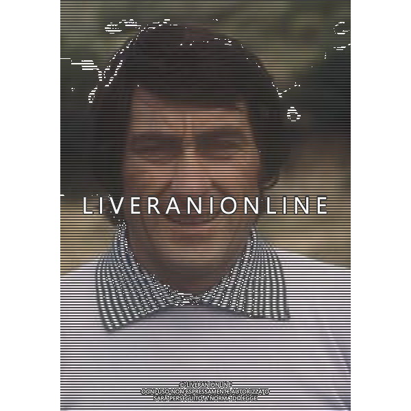 DIAP-RETROSPETTIVA FELICE PULICI CALCIATORE NELLA FOTO FELICE PULICI CON LA MAGLIA DELL\'ASCOLI CALCIO AG ALDO LIVERANI SAS