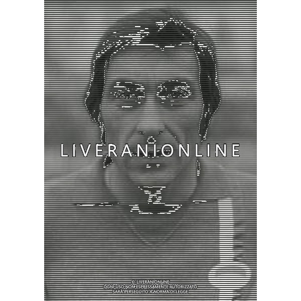 ST-RETROSPETTIVA FELICE PULICI CALCIATORE NELLA FOTO FELICE PULICI CON LA MAGLIA DEL MONZA CALCIO AG ALDO LIVERANI SAS