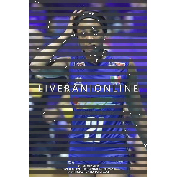 TVRG Italia vs Svizzera nella foto Loveth Oghosasere Omoruyi (Italia) Monza 18-08-2023 Arena di Monza CEV EuroVolley 2023 - gruppo B foto Roberto Garavaglia/ag. Aldo Liverani sas