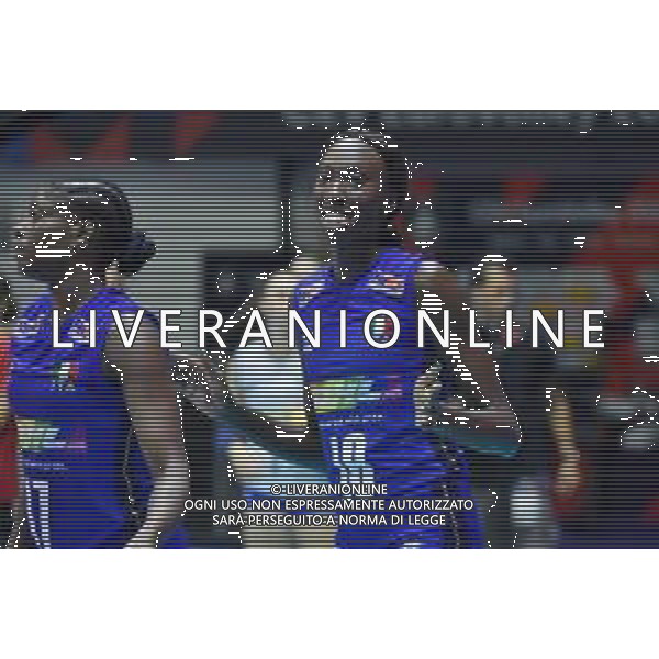 TVRG Italia vs Svizzera nella foto Paola Egonu (Italia) e sulla SX Miriam Fatime Sylla (Italia) Monza 18-08-2023 Arena di Monza CEV EuroVolley 2023 - gruppo B foto Roberto Garavaglia/ag. Aldo Liverani sas