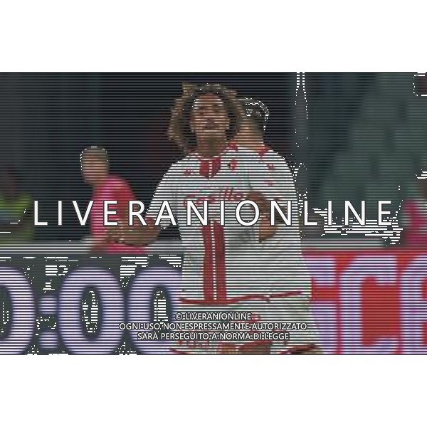 Mehdi Dorval (SSC Bari) celebrates during the Italian Serie B match SSC Bari vs Palermo FC on August 18, 2023 at the San Nicola stadium in Bari, Italy. Photo by Emmanuele Mastrodonato/ag. Aldo Liverani sas/AGENZIA ALDO LIVERANI SAS