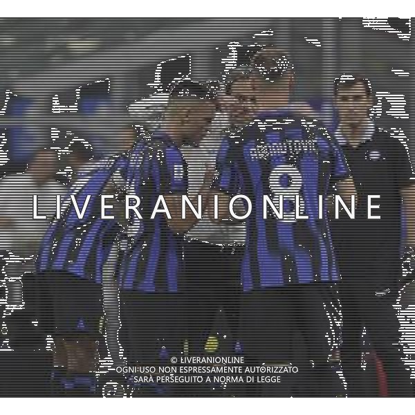 SIMONE INZAGHI DA INDICAZIONI A LAUTARO MARTINEZ E MARKO ARNAUTOVIC - INTER vs MONZA Campionato Calcio Serie A TIM 19-08-2023 ©PAOLO GIAMPIETRI /AGENZIA ALDO LIVERANI SAS