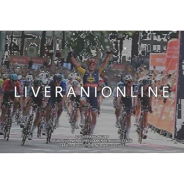 20-08-2023 Classica Di Amburgo; 2023, Lidl - Trek; 2023, Bora - Hansgrohe; 2023, Soudal - Quickstep; Pedersen, Mads; Van Poppel, Danny; Pithie, Laurence; Lampaert, Yves; Amburgo; ©SIROTTI / AGENZIA ALDO LIVERANI SAS