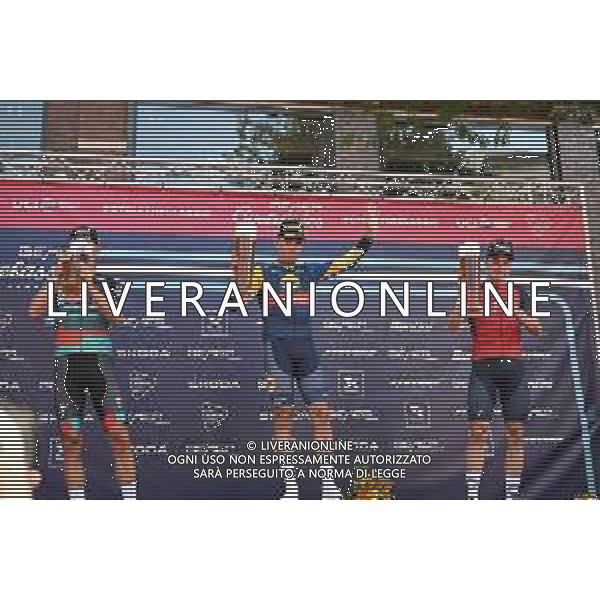 20-08-2023 Classica Di Amburgo; 2023, Lidl - Trek; 2023, Bora - Hansgrohe; 2023, Ineos Grenadiers; Pedersen, Mads; Van Poppel, Danny; Viviani, Elia; Amburgo; ©SIROTTI / AGENZIA ALDO LIVERANI SAS