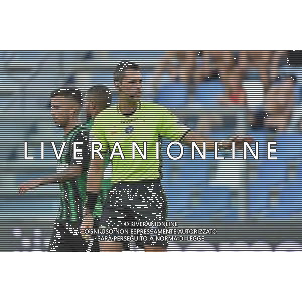 Sassuolo vs Atalanta nella foto l\'arbitro Matteo Marchetti di Ostia Lido (Roma) Reggio Emilia 20-08-2023 Mapei Stadium - Stadio Città del Tricolore Campionato Serie A TIM - 1a giornata foto Roberto Garavaglia/ag. Aldo Liverani sas