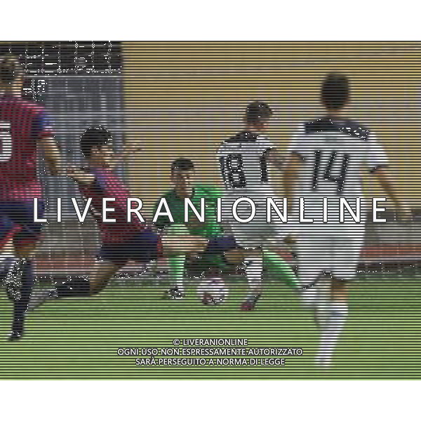 20-08-2023 STADIO ROMEO GALLI DI IMOLA AMICHEVOLE TRA L\'IMOLESE CALCIO E IL CESENA NELLA FOTO IL GOL DEL MOMENTANEO VANTAGGIO DEL CESENA DA PARTE DI SIMONE CORAZZA FOTO GIANNI SANNA-AG ALDO LIVERANI SAS