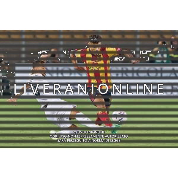 Valentin Gendrey (US Lecce) and Mattia Zaccagni (S.S. Lazio) during the Italian soccer Serie A match US Lecce vs SS Lazio on August 20, 2023 at Via del Mare Stadium in Lecce, Italy. Photo by Emmanuele Mastrodonato/ag. Aldo Liverani sas