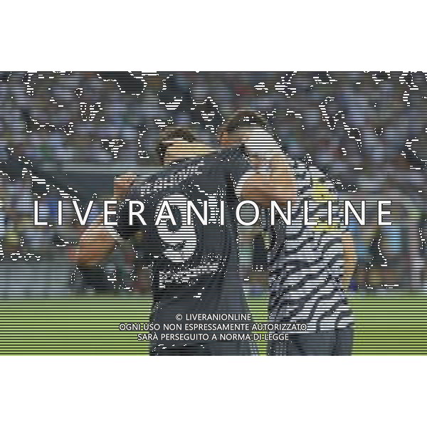 UDINESE - JUVENTUS CAMPIONATO CALCIO SERIE A 20.08.2023 NELLA FOTO L\'ESULTANZA DOPO IL GOL SU RIGORE DI DUSAN VLAHOVIC © AGENZIA ALDO LIVERANI SAS