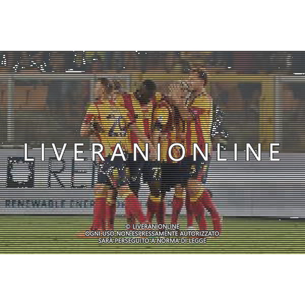 Pontus Almqvist (US Lecce) celebrates after scoring a goal with teammates during the Italian soccer Serie A match US Lecce vs SS Lazio on August 20, 2023 at Via del Mare Stadium in Lecce, Italy. Photo by Emmanuele Mastrodonato/ag. Aldo Liverani sas