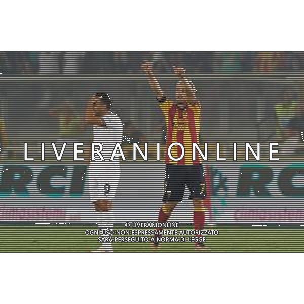 Pontus Almqvist (US Lecce) celebrates the victory and Pedro (S.S. Lazio) disappointment during the Italian soccer Serie A match US Lecce vs SS Lazio on August 20, 2023 at Via del Mare Stadium in Lecce, Italy. Photo by Emmanuele Mastrodonato/ag. Aldo Liverani sas